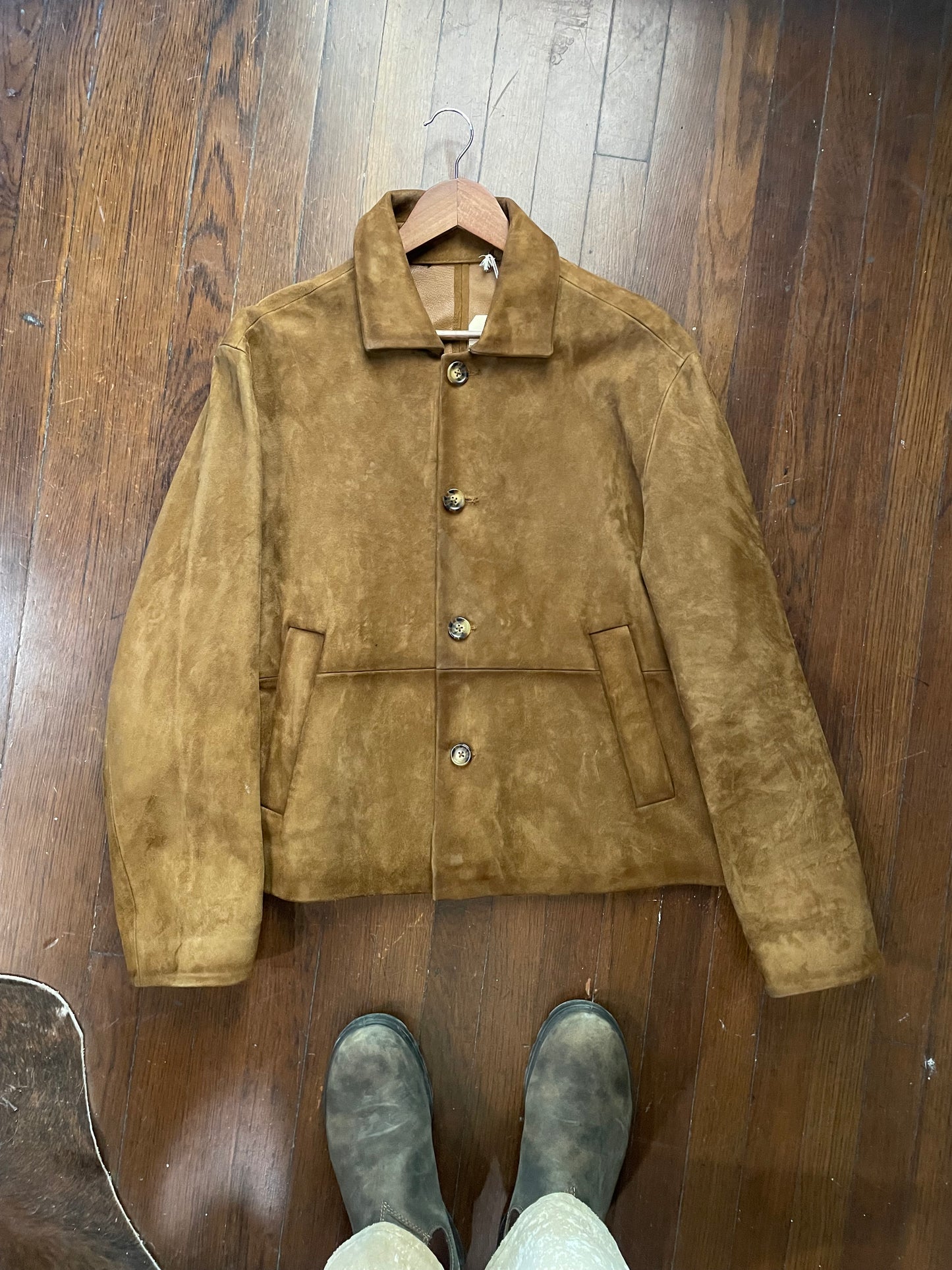 Vintage Suede Panel Jacket