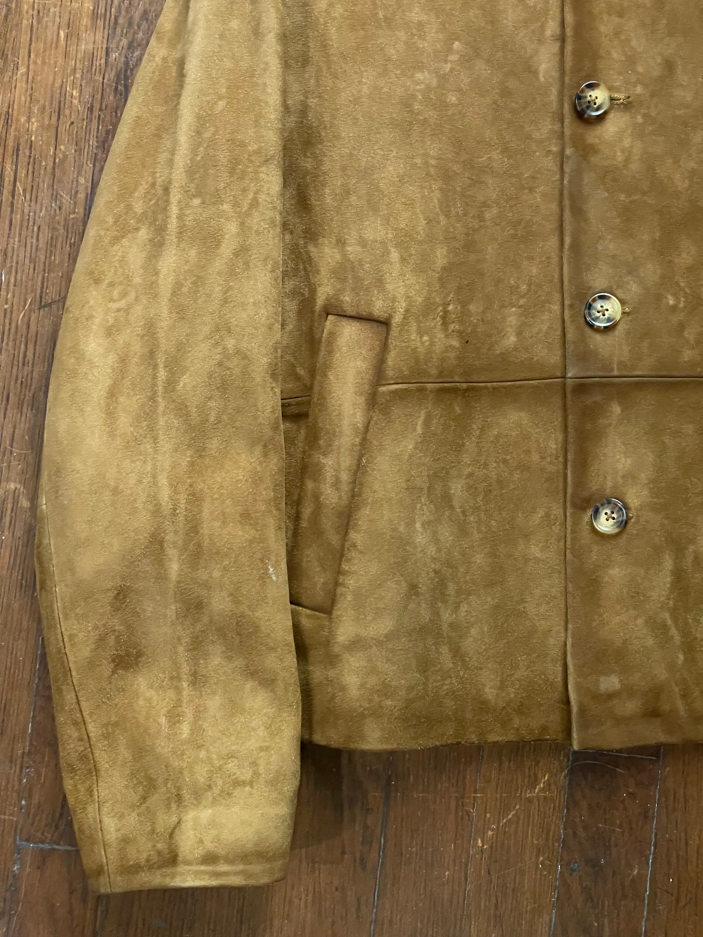 Vintage Suede Panel Jacket