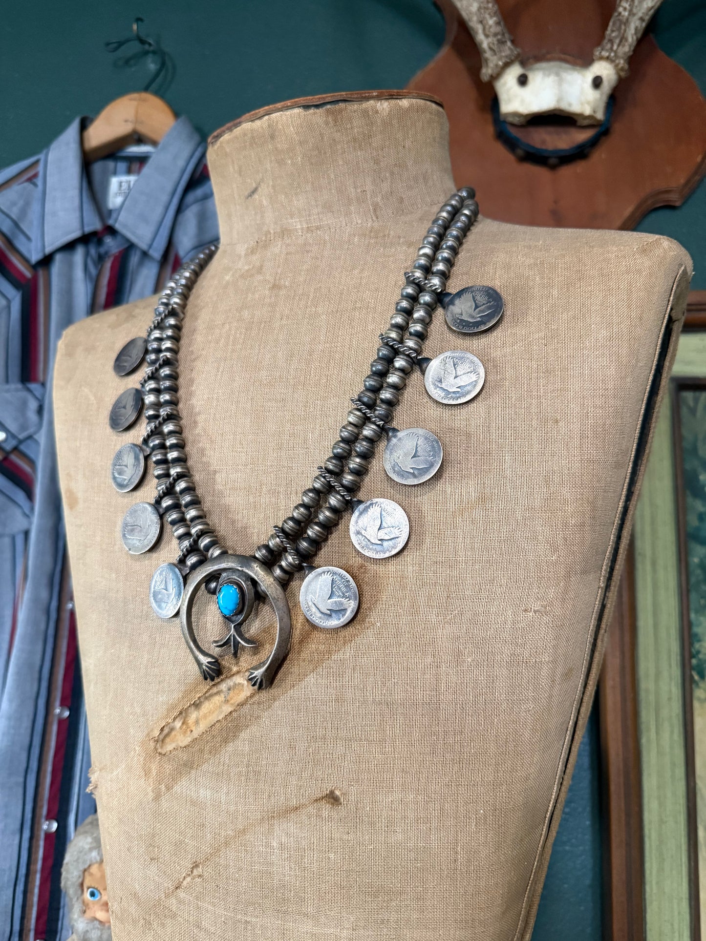 Early 1900’s Squash Blossom Necklace